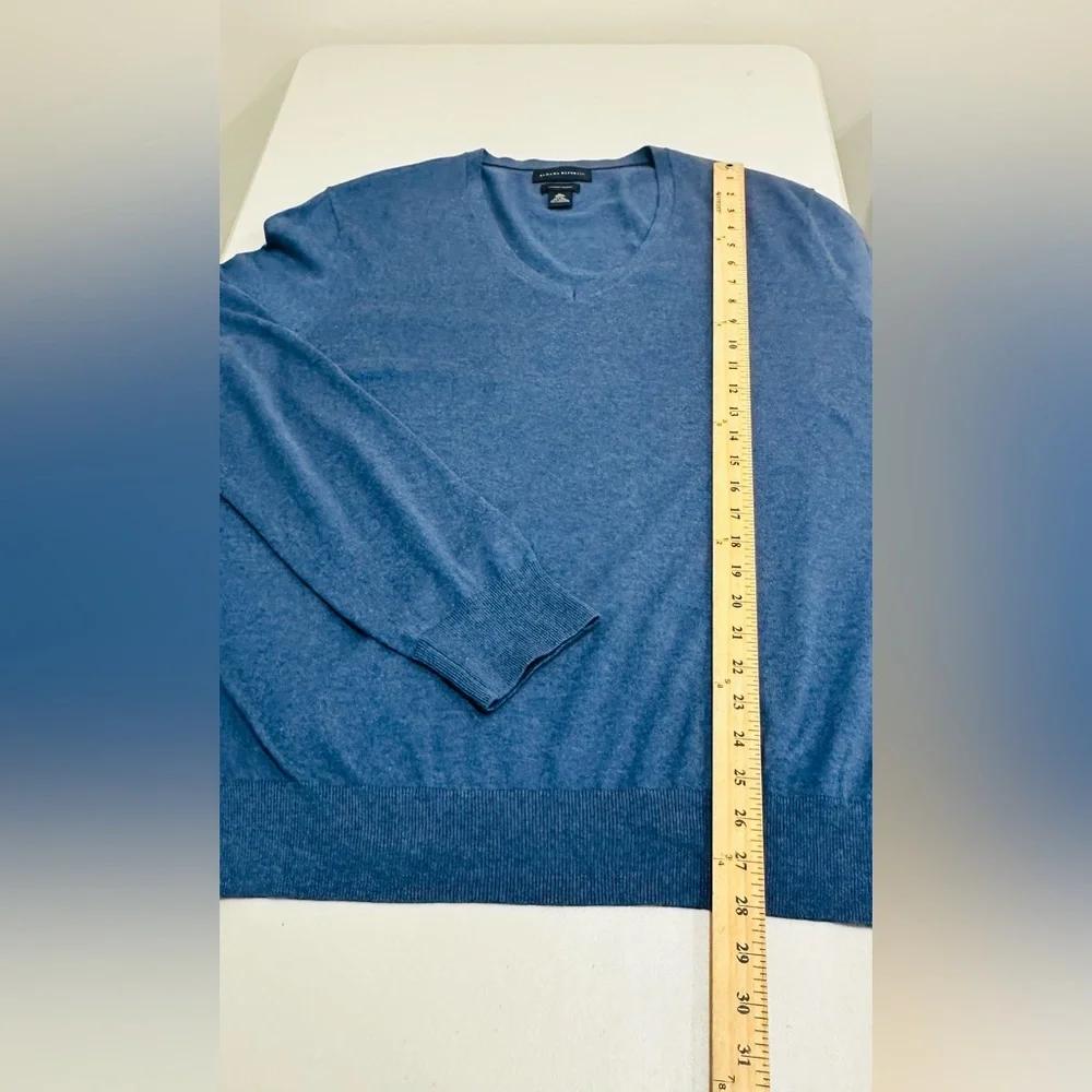 Banana Repablic Luxury Blend Mens Sweater Pullover V-Neck Blue‎ Size XL